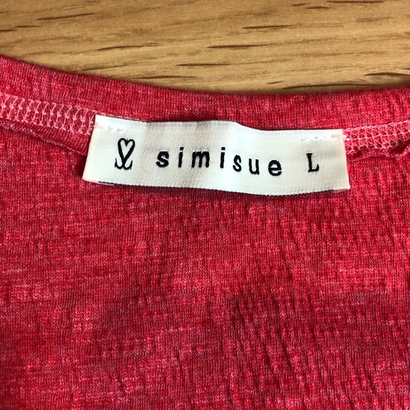 SEMISUE asymmetrical raw hem shirt blouse Sz Large - Picture 9 of 11